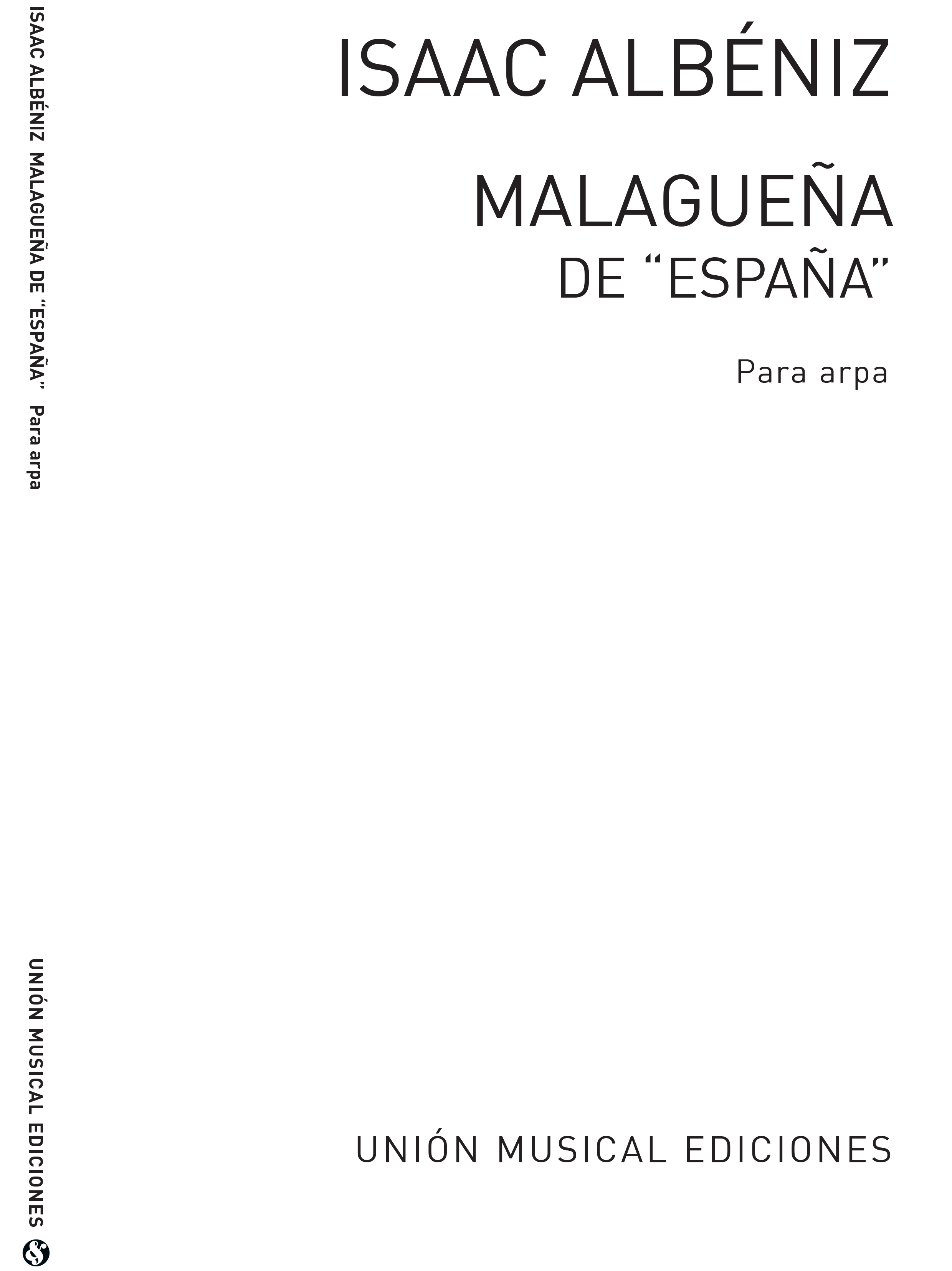 Albeniz: Malaguena (Zabaleta) for Harp