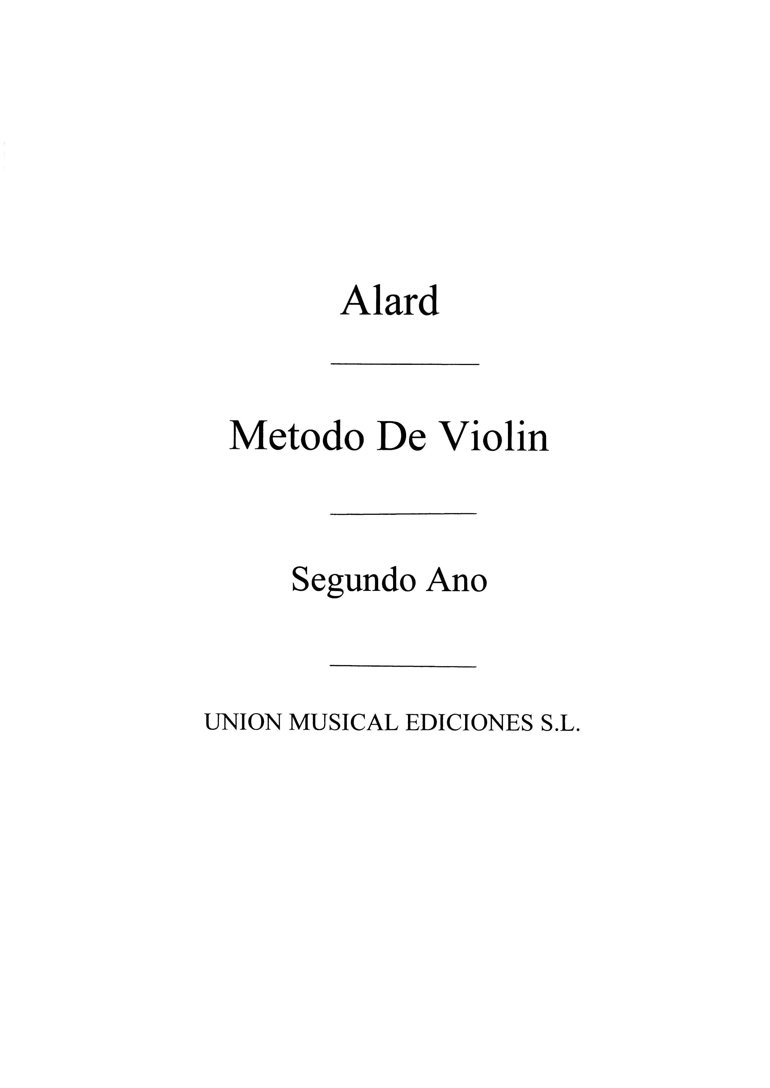 Alard: Metodo Violin Volume 2