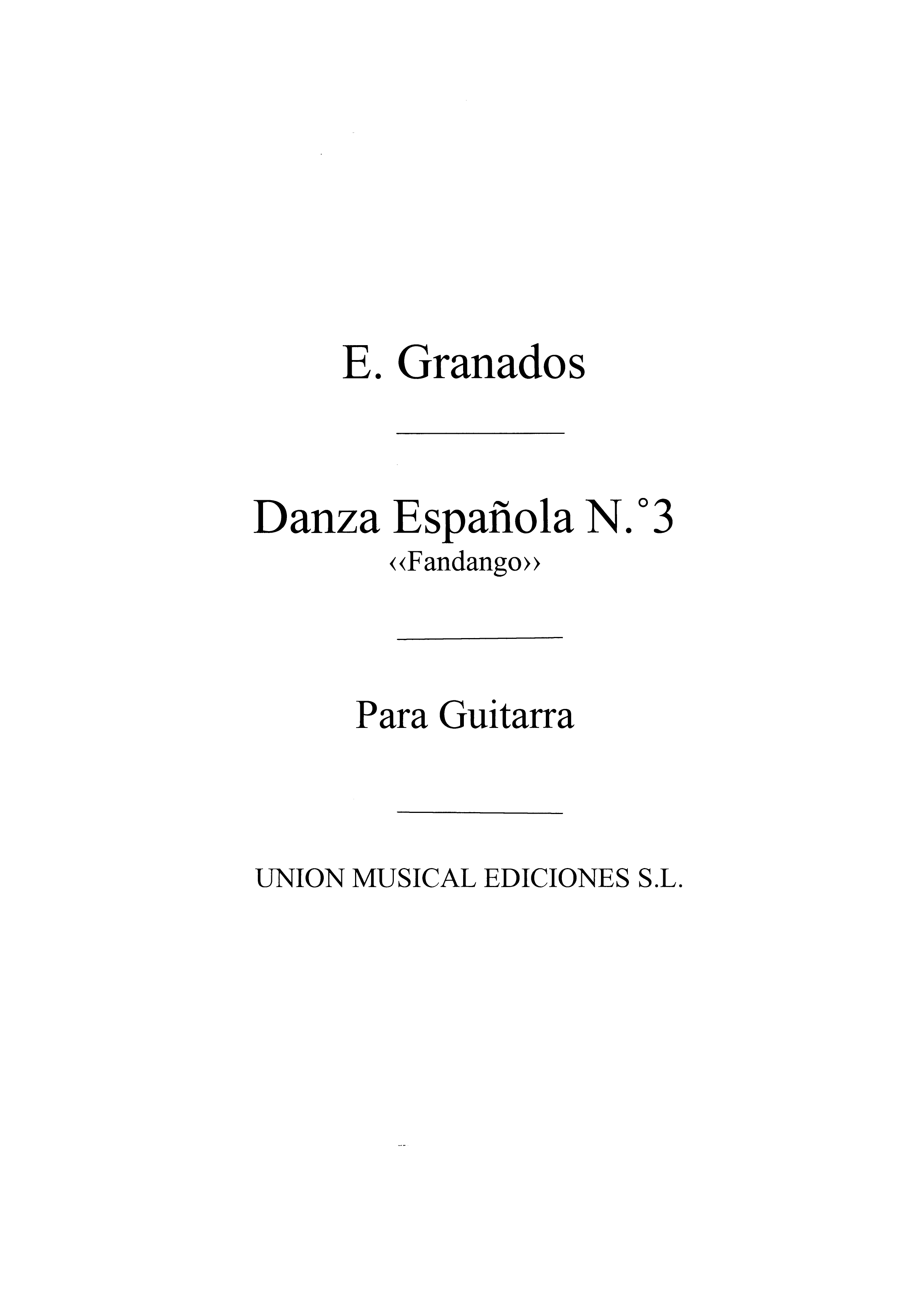 Granados Danza Espanola No.3 Fandango (azpiazu)