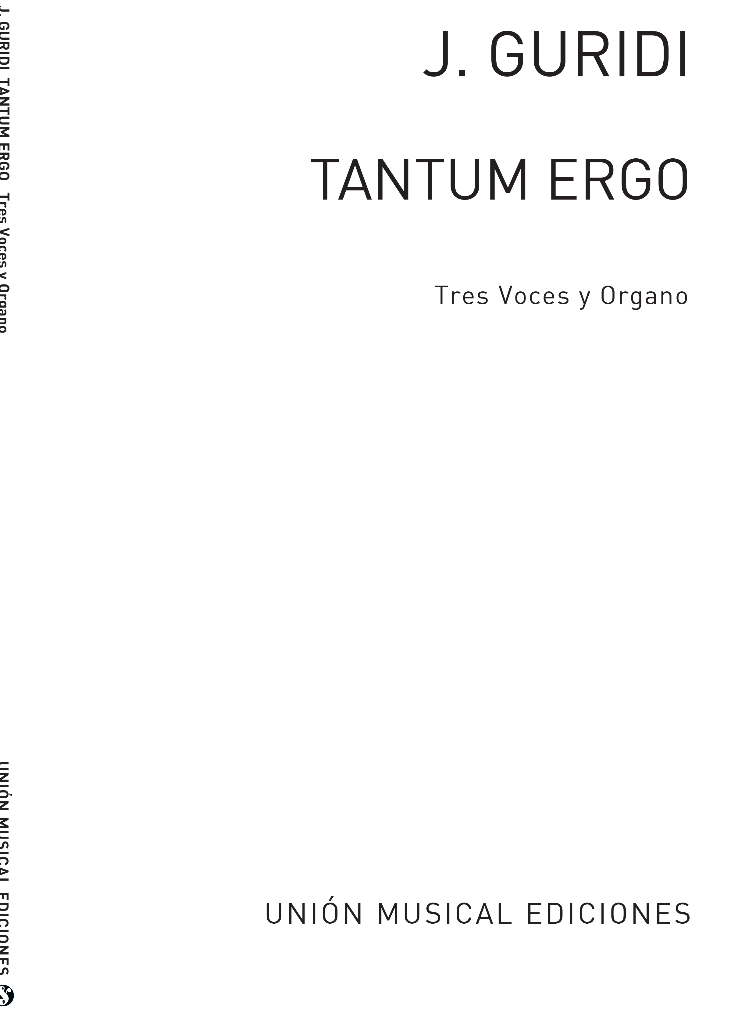 Jesus Guridi: Tantum Ergo (STB/Organ)