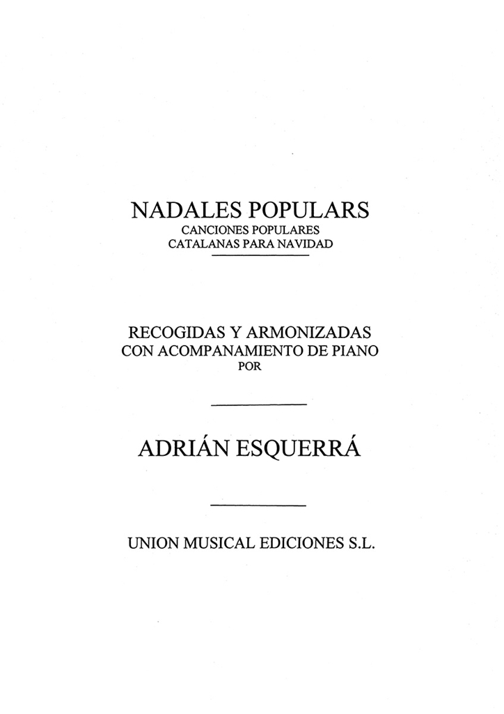Esquerra: Nadales Populares for Voice/Piano