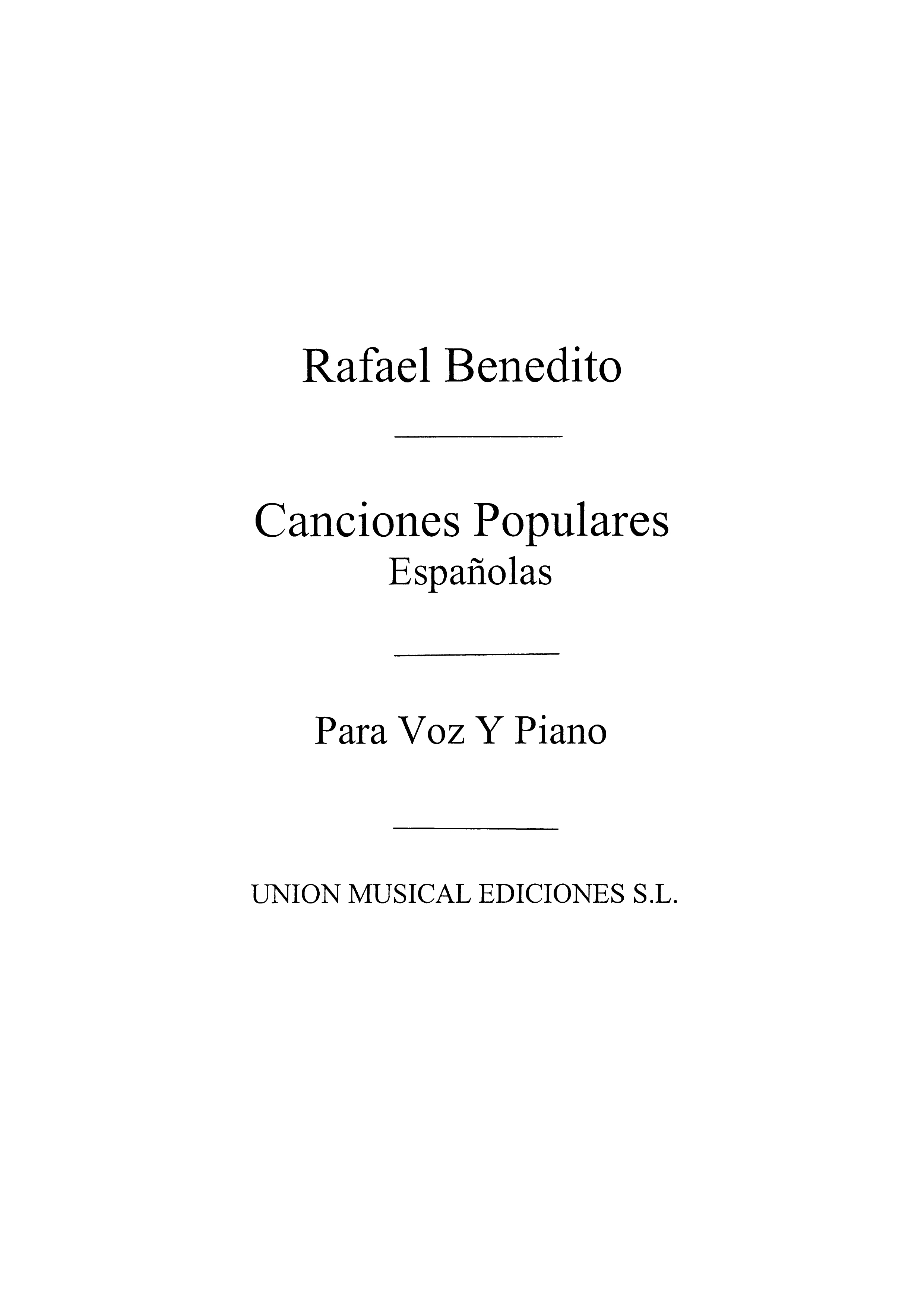 Benedito: Canciones Pop Espanolas Vol.4