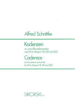 Alfred Schnittke: Kadenzen Zu 2 Klavierkonzerten Von W A Mozart (Kv 39 / Kv 503)