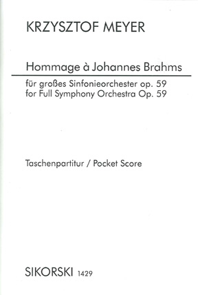Krysztof Meyer: Hommage à Johannes Brahms