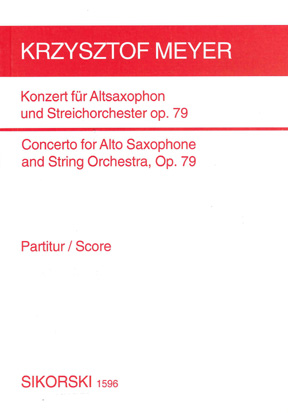 Meyer, Krysztof: Concerto Op 79 - Score