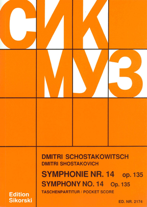 Shostakovitch,Dmitri: Symphony Op 135/14 - Score