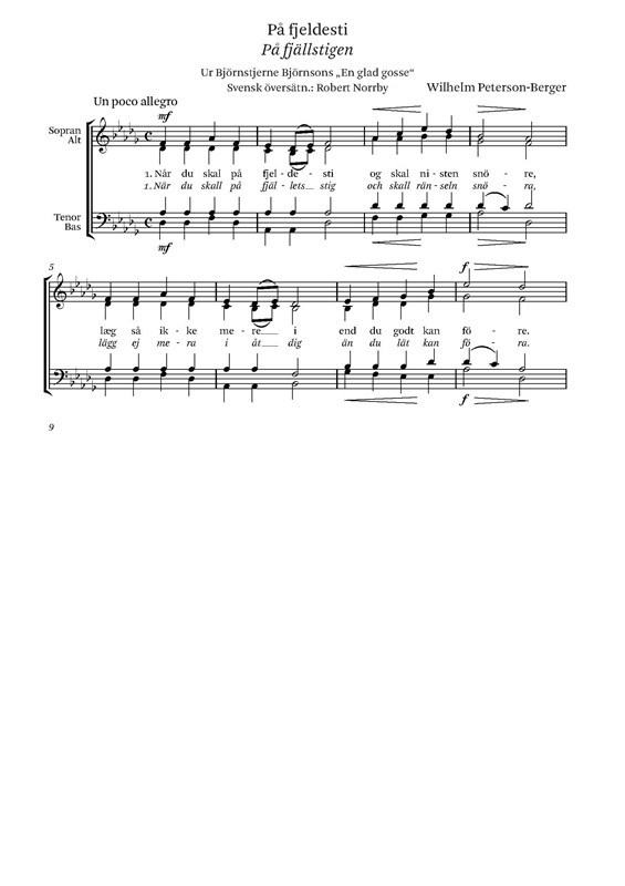 Wilhelm Peterson-Berger Pa Fjeldesti Op.11 No.4