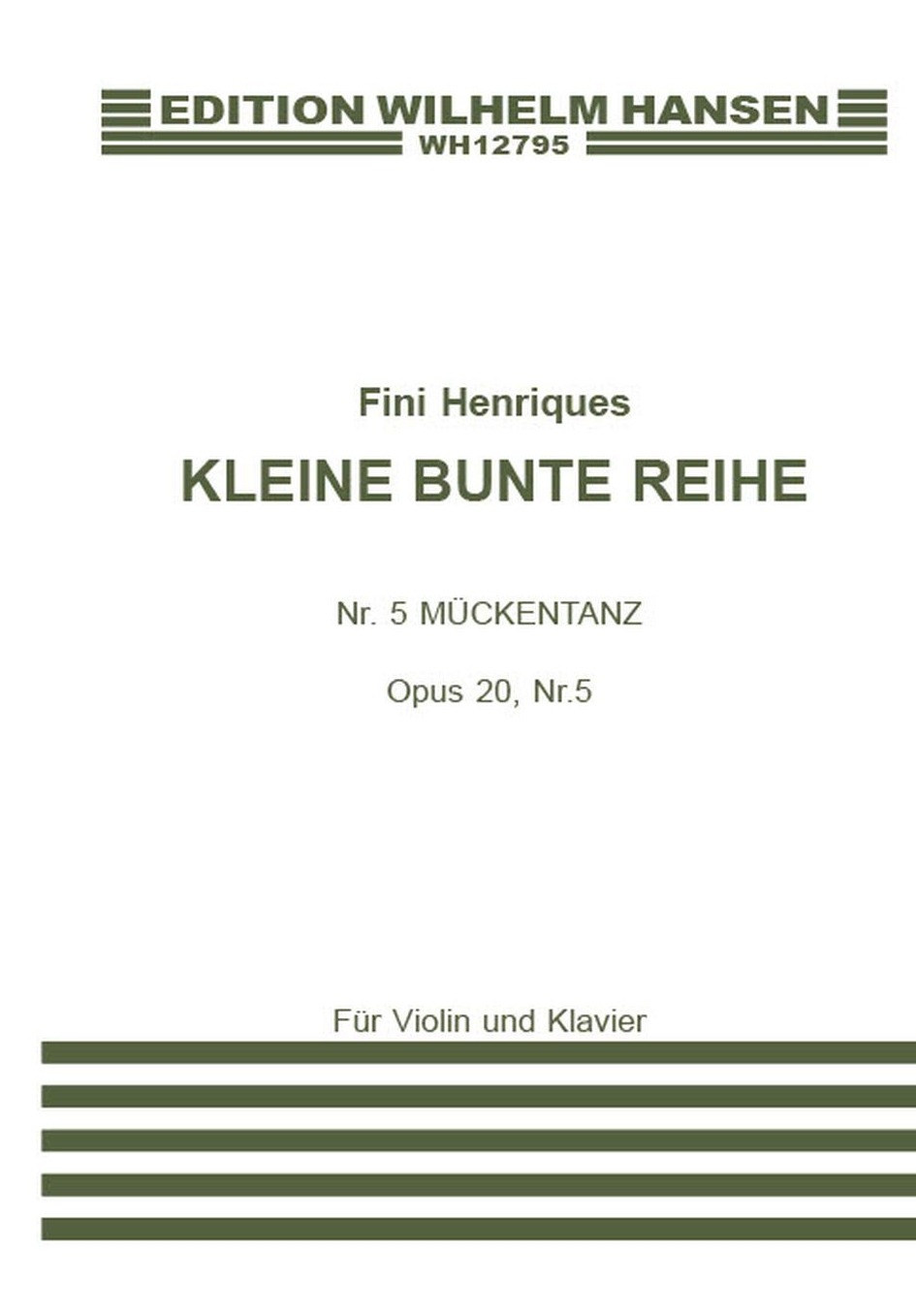 Fini Henriqus: Kleine Bunte Reihe Op.20 No.5 (Violin/Piano)