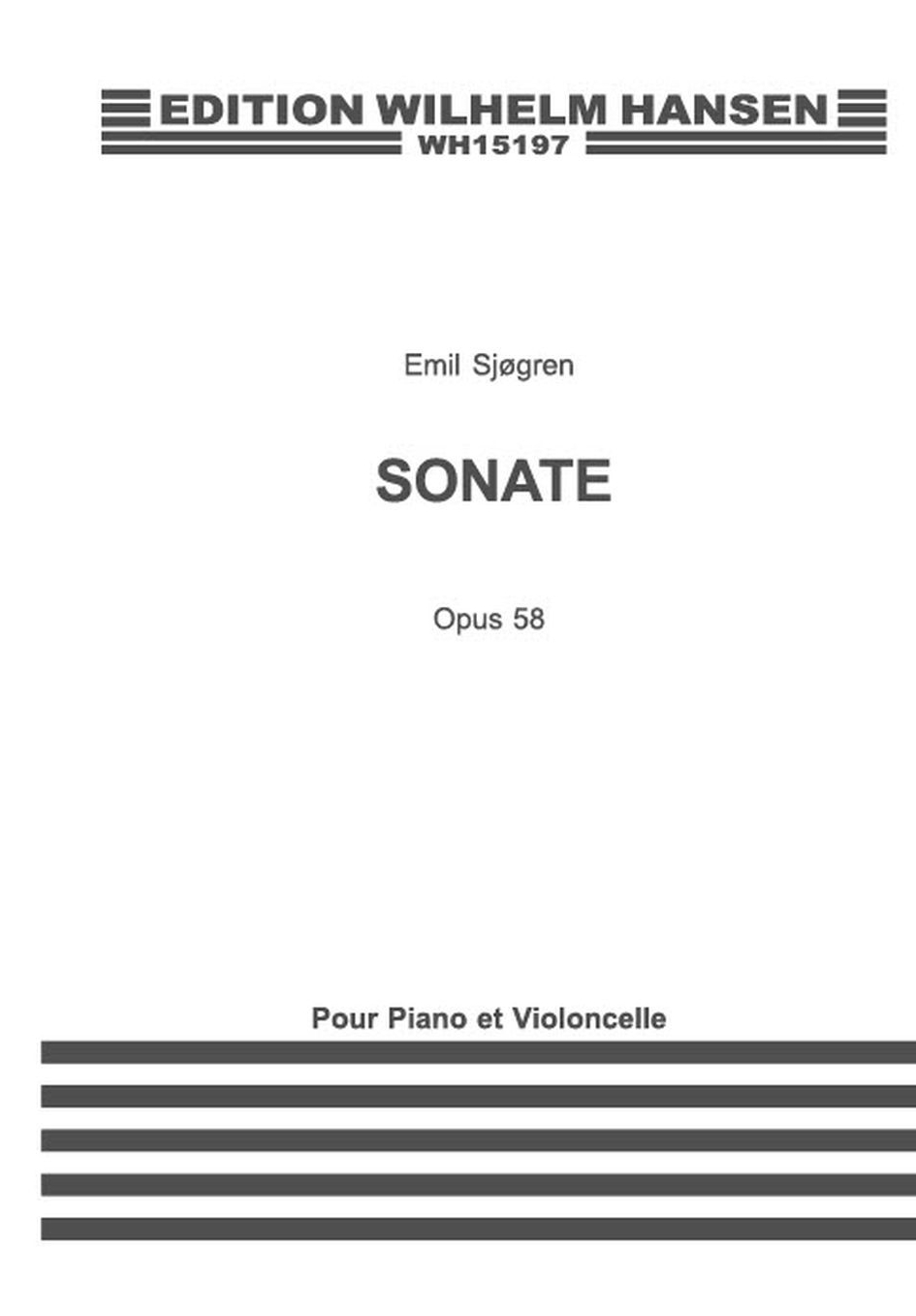 Emil Sjgren: Sonate Op. 58