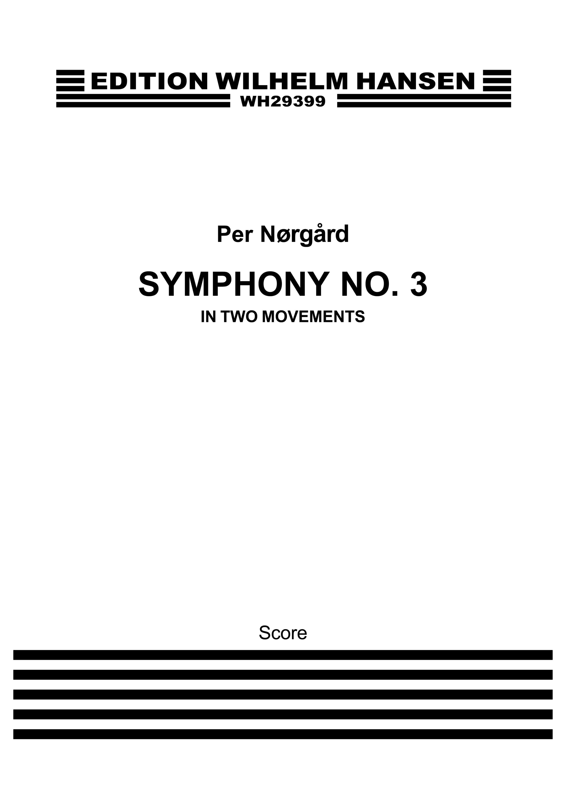 Per Nrgrd: Symphony No.3 (Score)