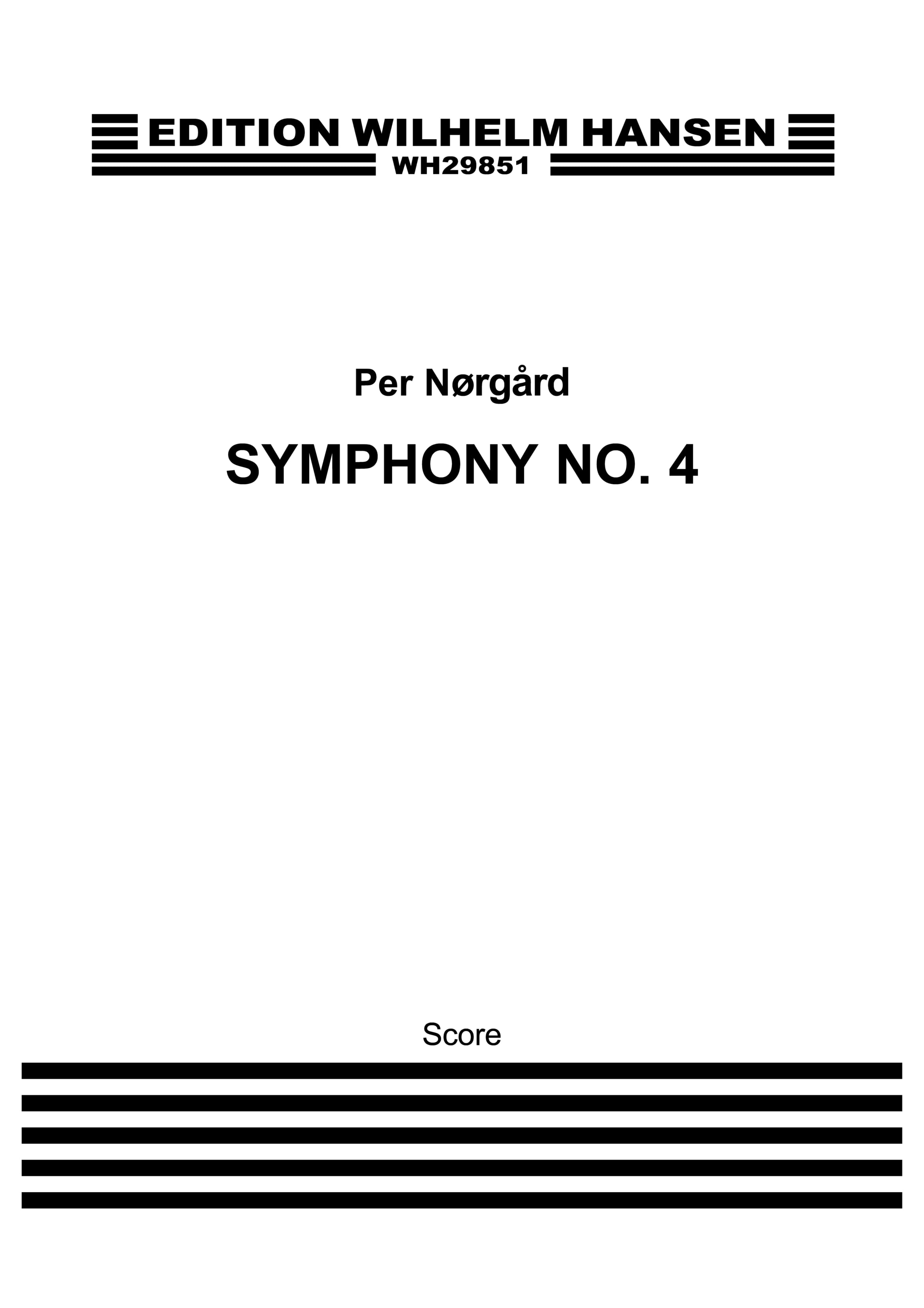 Per Nrgrd: Symphony No.4 (Score)