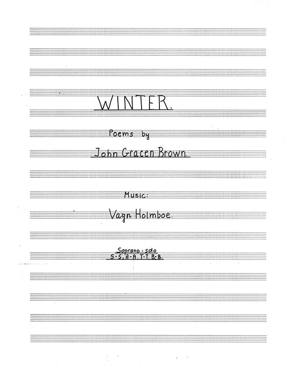 Vagn Holmboe: Winter Op.181 For Soprano Solo And Choir