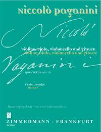 Niccolo Paganini: Quartet No.10 In A (Zimmermann Urtext Edition)