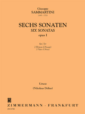 Giuseppe Sammartini: 6 Sonatas Op.1 (Zimmermann Urtext Edition)